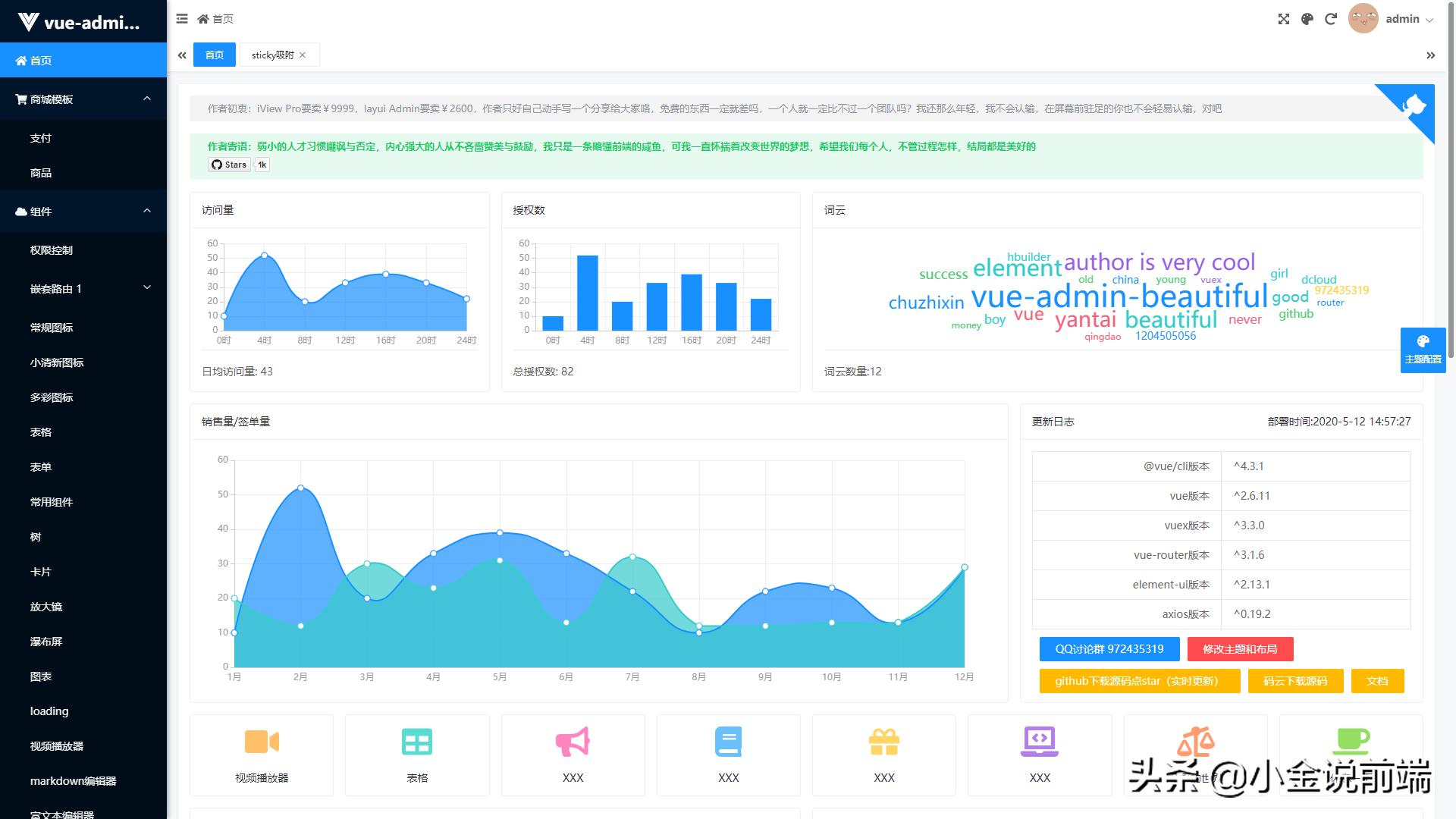 一款非常热门的后台前端解决方案vue-admin-beautiful