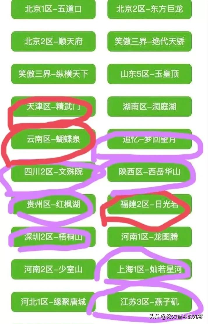 新手玩梦幻西游该如何选区，目前全区状态